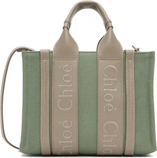 Chloé Green Small Woody Tote