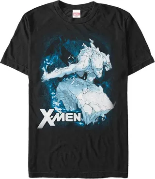 Men's Marvel X-Men Iceman T-Shirt - Black - Medium