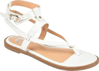 Journee Collection Comfort Foam Tangie Sandal (White) Women's Shoes