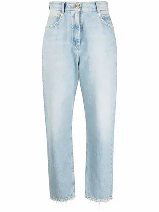Monogram Detail Boyfriend Jeans