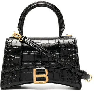 Hourglass top-handle tote bag
