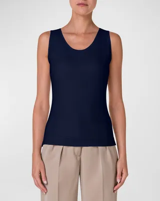 Two-Tone Knit Tank Top