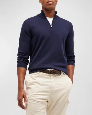 Men's Cashmere Quarter-Zip Sweater