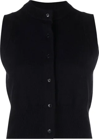 Crew-Neck Knitted Vest
