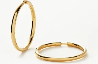 Classic Tunnel Oversized Hoop Earrings | 18ct Gold Plated