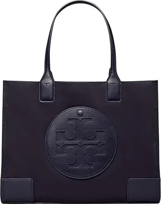 Tory Burch Ella Small Tote (Tory Navy) Handbags