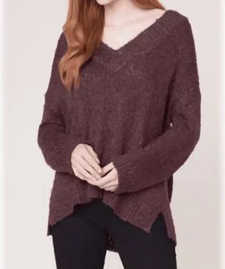 V That Way Sweater in Plum