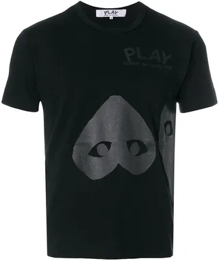 heart print T-shirt