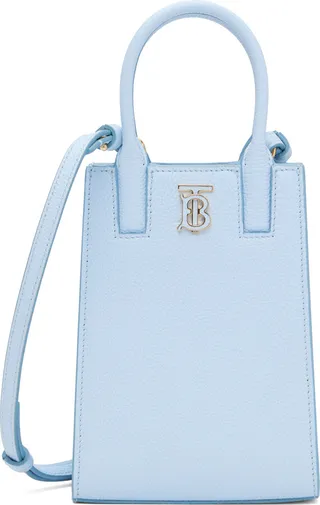Burberry Blue Micro Frances Shoulder Bag