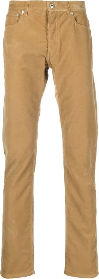 Mid-Rise Slim-Fit Trousers