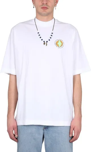 Marcelo Burlon County Of Milan Logo Printed Crewneck T-Shirt