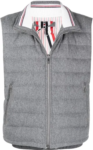 RWB stripe puffer gilet