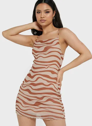 Strappy Printed Dress