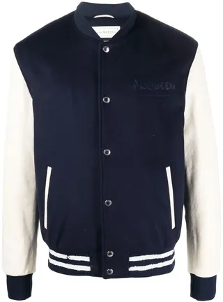Embroidered Logo Varsity Jacket