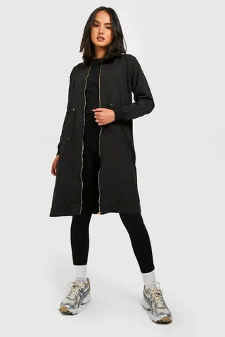 Longline Synch Waist Bomber Jacket
