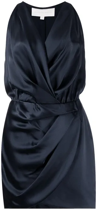 Halter Silk Mini Dress