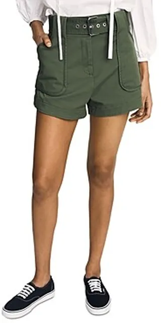 Derek Lam 10 Crosby Belted Shorts