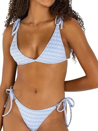 Victoria V-Print Bikini Top