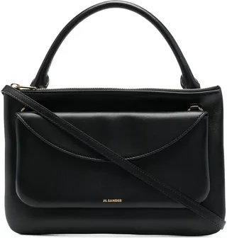 Front Pouch Leather Crossbody Bag