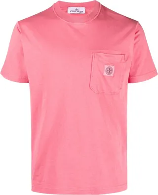Compass-motif crew-neck T-shirt