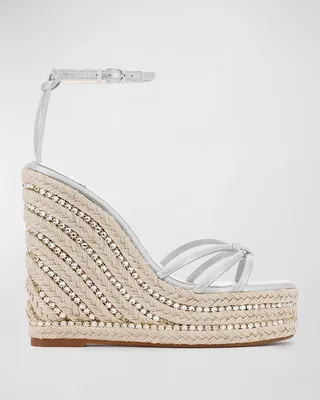 Alina Crystal Wedge Espadrilles