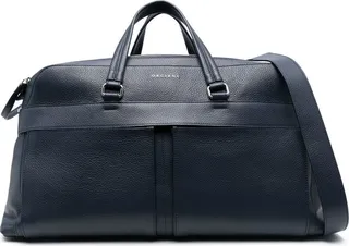 Logo-Detail Leather Weekend Bag
