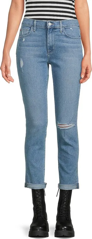 Natalie Mid Rise Slim Boyfriend Jeans