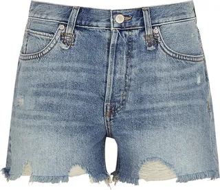 Free People Makai Blue Denim Shorts