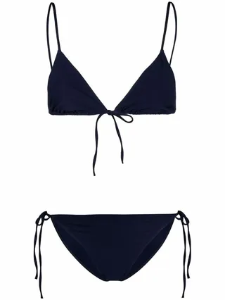Self-Tie Mid-Rise Bikini