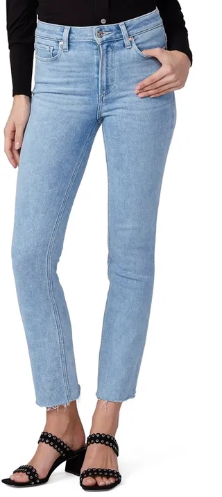 Cindy Raw Hem Ankle Straight Leg Jeans
