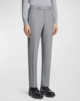 Men's Solid High Performance Wool Pants