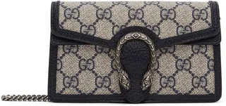 Gucci Blue & Beige Super Mini Dionysus GG Supreme Shoulder Bag