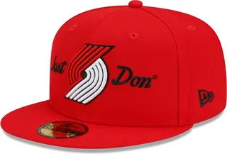 Men's New Era x Just Don Red Portland Trail Blazers 59FIFTY Fitted Hat