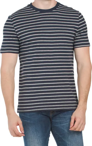 Toweling Striped Crew Neck Tee