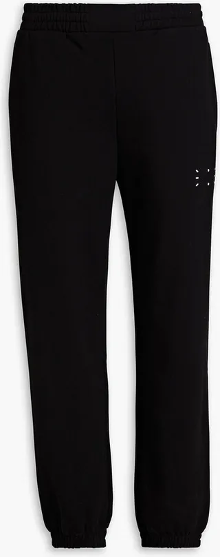Appliquéd French cotton-terry sweatpants