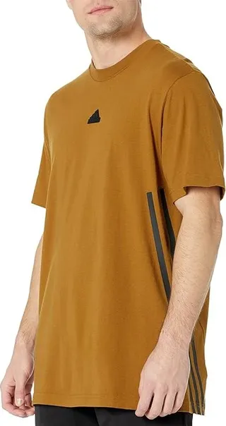 adidas Future Icon 3-Stripes Tee (Bronze Strata) Men's Clothing