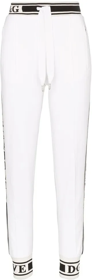 Logo detail cotton track pants