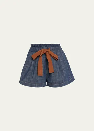 Giorgio Chambray Drawstring Shorts