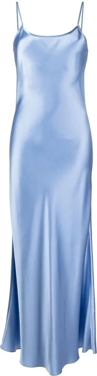 Scoop-Neck Silk Long Dress