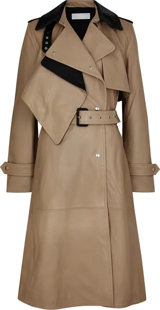 Helmut Lang Leather Trench Coat