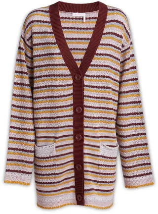 See By Chloé Striped V-Neck Cardigan