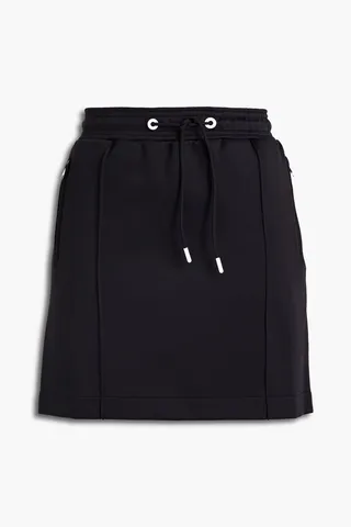 Embroidered neoprene mini skirt