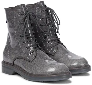 Beth glazed wool combat boots