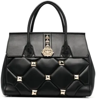 Logo Stud-Embellished Tote Bag