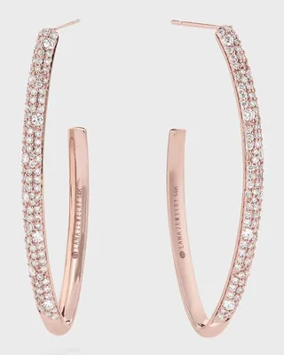 14k Rose Gold Blake Diamond Cluster Hoop Earrings
