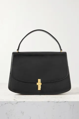 The Row - Sofia 8.75 Mini Leather Tote - Black