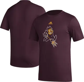 Men's adidas Maroon Arizona State Sun Devils Basics Secondary Pre-Game Aeroready T-shirt