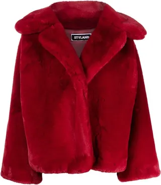Oversize-Cut Faux-Fur Jacket