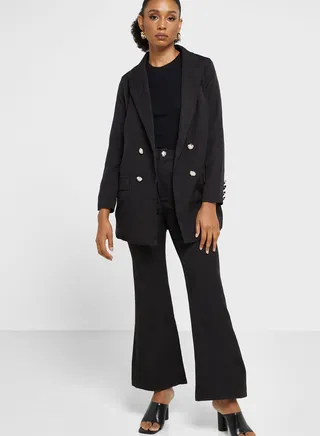 Double-Breasted Blazer And Pant Set