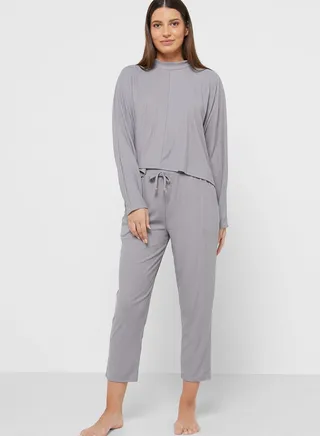 Knitted Oversized Top & Pants Set